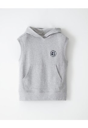 Chaleco Regular Algodón Gris Niño Gris