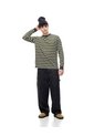 Camibuzo Regular Algodón Rayas Hombre Verde de Gef