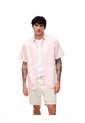 Camisa Manga Corta Regular Algodón Rosa Hombre Rosa de Gef