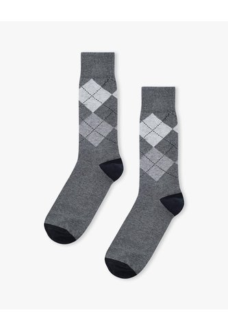 Medias Hombre Largas Gris Rombos Gef