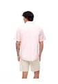Camisa Manga Corta Regular Algodón Rosa Hombre Rosa de Gef