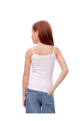 Camisilla Slim Algodón X2unds Niña Blanco