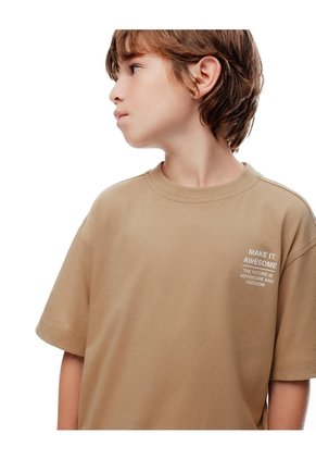 Conjunto Camiseta + Bermuda Habano Niño Marron
