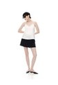 Falda Short Tiro Alto Negra Mujer Negro de Gef