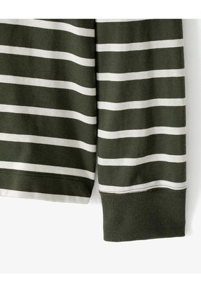 Camibuzo Regular Algodón Rayas Hombre Verde