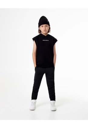 Pantalón Tipo Jogger Negro Niño Negro