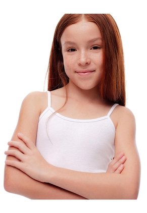 Camisilla Slim Algodón X2unds Niña Blanco