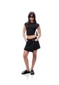 Camiseta Crop Slim Negra Mujer Negro de Gef