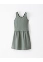 Vestido Corto Algodón Verde Niña Verde de Gef