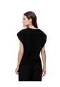 Chaleco Oversize Tejido Negro Mujer Negro de Gef