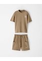 Conjunto Camiseta + Bermuda Habano Niño Marron de Gef