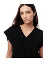 Chaleco Oversize Tejido Negro Mujer Negro de Gef
