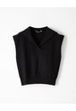 Chaleco Oversize Tejido Negro Mujer Negro de Gef