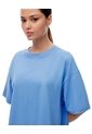 Camiseta Oversize Algodón Azul Mujer Azul de Gef