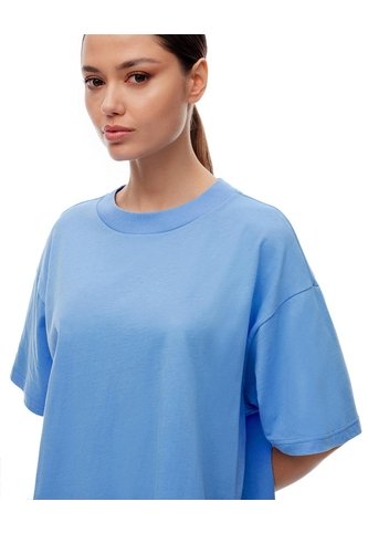 Camiseta Oversize Algodón Azul Mujer Azul Gef