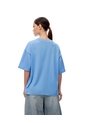 Camiseta Oversize Algodón Azul Mujer Azul de Gef