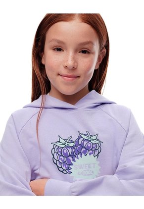 Buzo Tipo Hoddie Algodón Lavanda Niña Lavanda