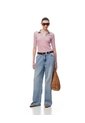 Polo Slim Tejido De Punto Rayas Mujer Azul de Gef