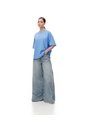 Camiseta Oversize Algodón Azul Mujer Azul de Gef
