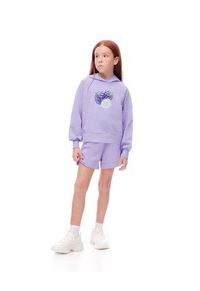 Buzo Tipo Hoddie Algodón Lavanda Niña Lavanda
