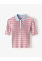 Polo Slim Tejido De Punto Rayas Mujer Azul de Gef