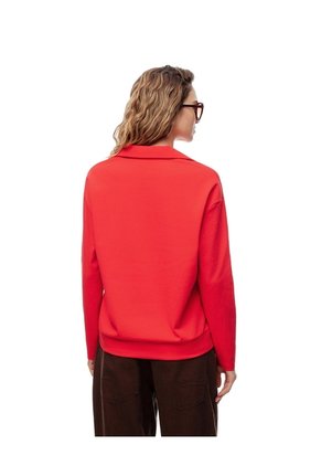 Camibuzo Tipo Polo Oversize Rojo Mujer Rojo
