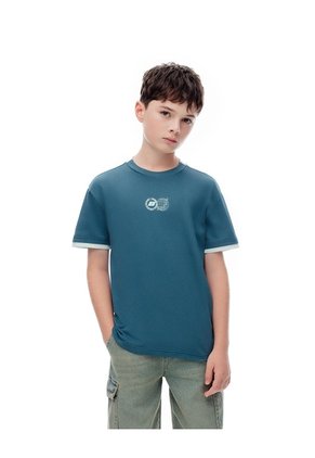 Camiseta Regular Algodón Verde Estampada Niño Verde