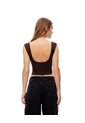 Crop Top Slim Algodón Chocolate Mujer Chocolate de Gef