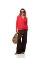 Camibuzo Tipo Polo Oversize Rojo Mujer Rojo de Gef
