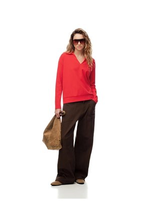Camibuzo Tipo Polo Oversize Rojo Mujer Rojo