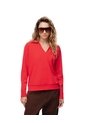 Camibuzo Tipo Polo Oversize Rojo Mujer Rojo de Gef