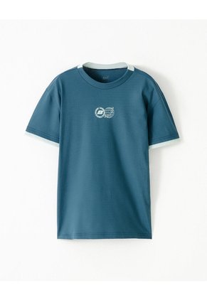 Camiseta Regular Algodón Verde Estampada Niño Verde