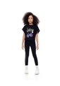 Camiseta Regular Algodón Negra Estampada Niña Negro de Gef