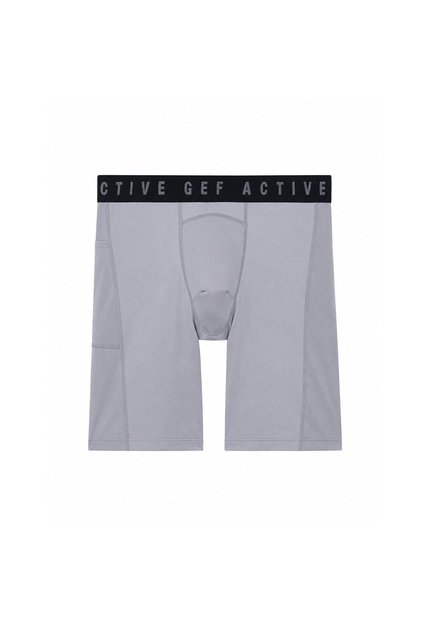 Bóxer Deportivo Largo Gris Hombre Gris