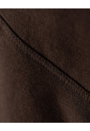 Crop Top Slim Algodón Chocolate Mujer Chocolate