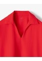 Camibuzo Tipo Polo Oversize Rojo Mujer Rojo de Gef