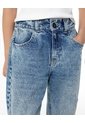 Jean Mom Tiro Medio índigo Medio Niña Azul Oscuro de Gef