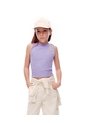 Camiseta Esqueleto Slim Rib Algodón Lavanda Niña Lavanda de Gef