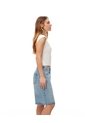 Bermuda Regular Tiro Medio Denim índigo Medio Mujer Azul Oscuro de Gef