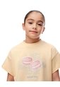 Camiseta Regular Algodón Amarilla Estampada Niña Amarillo de Gef