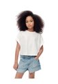 Camiseta Regular Algodón Blanca Niña Blanco de Gef