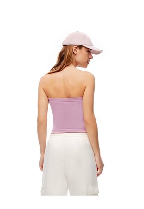 Crop Top Slim Strapless Seamless Lila Mujer Lila