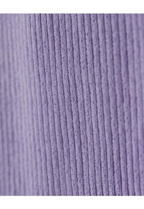 Camiseta Esqueleto Slim Rib Algodón Lavanda Niña Lavanda