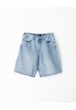 Bermuda Regular Tiro Medio Denim índigo Medio Mujer Azul Oscuro de Gef
