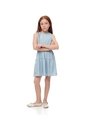 Vestido Corto Denim índigo Claro Niña Azul Oscuro de Gef