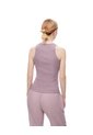 Camiseta Esqueleto Slim Rib Algodón Lila Mujer Purpura de Gef