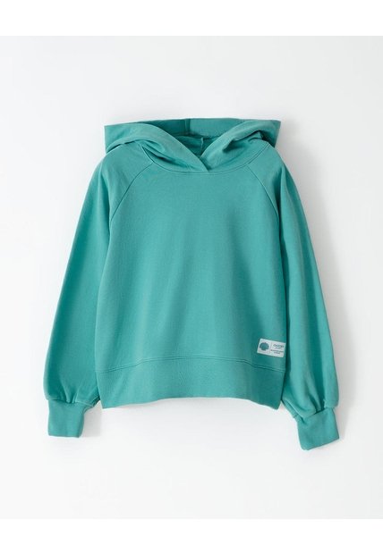 Buzo Tipo Hoddie Algodón Azul Niña Azul