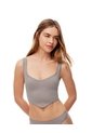 Crop Top Slim Seamless Taupe Mujer Marron Claro de Gef