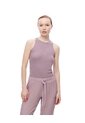 Camiseta Esqueleto Slim Rib Algodón Lila Mujer Purpura de Gef