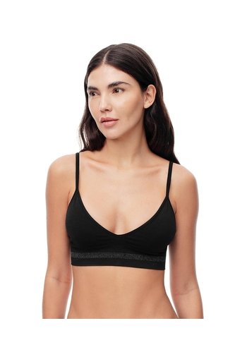 Top Soporte Medio Seamless Copas Removible Negro Mujer Negro Gef